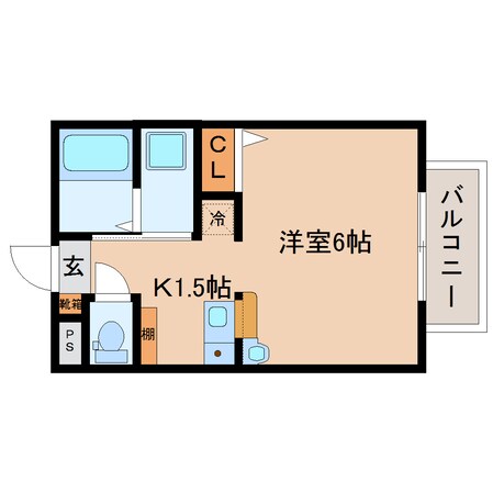 近鉄奈良駅 徒歩17分 1階の物件間取画像